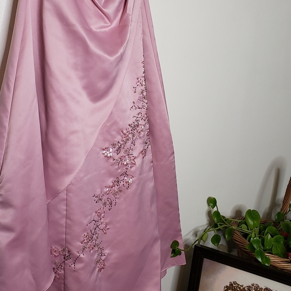 Jodi Kristopher Rum Pink Prom Dress Small Tall - Picture 8 of 16